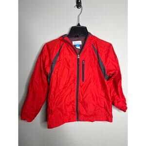 Columbia Kids Red Rain Windbreaker Size Medium 10/12